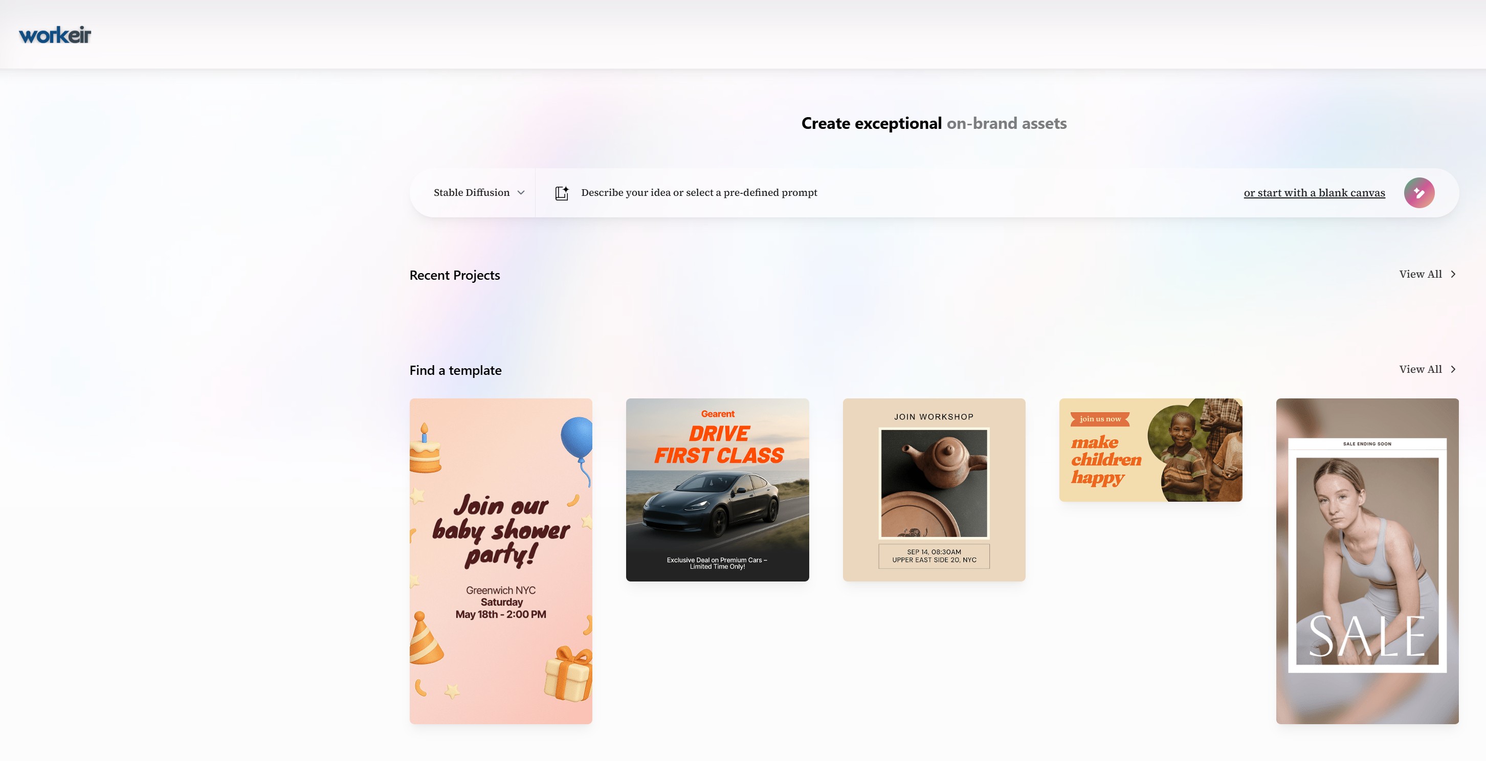 Image of WorkEir dashboard